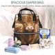 thumbnail image 5 of Fotbe Adorable Calf Butterflies Champagne Mochila Maternidad - Lona de Sarga Impermeable, Mochila de Pañales de Gran Capacidad con Múltiples Bolsillos y Correas Ajustables, 5 of 6