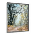 thumbnail image 2 of Designart 'Autumn in Misty Forest' Lake House Framed Art Print, 2 of 4