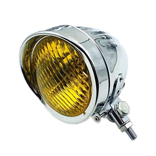 Retro Metal 60W/55W Motorcycle Bullet Head Light Lamp Headlight for Harley Honda Kawasaki Suzuki Yamaha Cruiser Chopper Cafe Racer Bobber