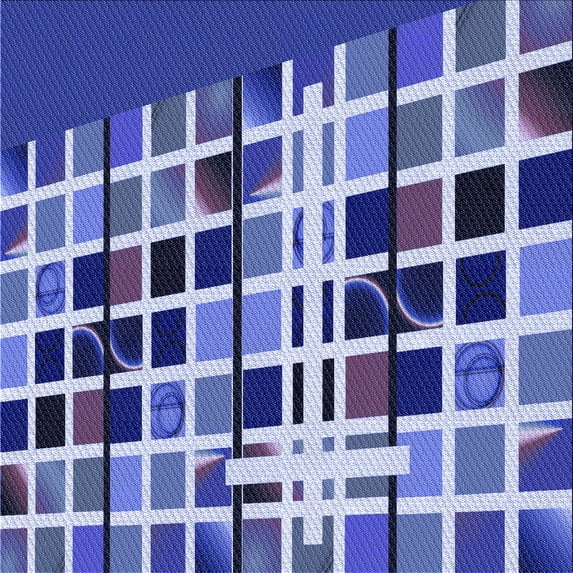 Ahgly Company Machine Washable Indoor Square Transitional Jeans Blue Area Rugs, 8' Square