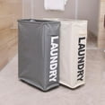 thumbnail image 2 of Big Clearance! New Rolling Laundry Basket Collapsible  Laundry Hamper Tall Slim Laundry Hamper with Washable & Breathable Mesh Liner Waterproof & Dustproof Laundry Cart on Wheels, 2 of 6