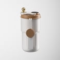 thumbnail image 5 of Tasse à Café Isotherme Réutilisable en Acier Inoxydable Gobelet de Voyage pour Boissons Chaudes Marron, 5 of 5