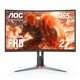 thumbnail image 1 of Monitor AOC C24G1A, 24 pulgadas, curvo, sin marco, FHD, 165 Hz, 1 of 6