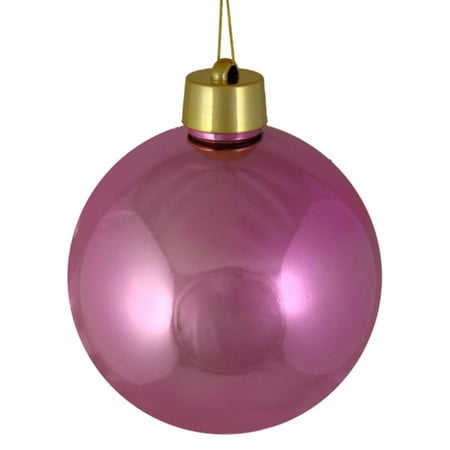 Huge Shiny Pretty in Pink Shatterproof Christmas Ball Ornament 12" (300mm)