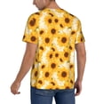 thumbnail image 2 of KLL Vintage Marble Pattern Sunflower for Men's Baseball Shirts,Short Sleeve Casual Shirts Button Down Shirt for Men Beach Summer Wedding Shirt-XX-Large, 2 of 7