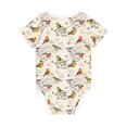 thumbnail image 2 of Daiia Little Birds Printed Unisex-Baby Short Sleeve Onesies Bodysuits Baby Climbing Clothes Soft and Comfortable Romper with Expandable Shoulder Design-6 Months, 2 of 8