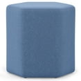 thumbnail image 3 of Simpli Home Brock 16 inch Wide Contemporary Irregular Footstool in Wedgewood Blue Linen Look Fabric, 3 of 10