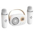 thumbnail image 1 of Portable Karaoke Machine with 2 Wireless Microphones Bluetooth 5.0 Speaker for Kids Parties Home Entertainment, 1 of 8