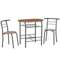 thumbnail image 1 of HOMCOM 3-Piece Dining Table Set, Kitchen Table and 2 Chairs with Shelf, 1 of 10