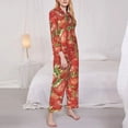 thumbnail image 3 of Lsque Strawberry Pattern Long Sleeve Pajama Set for Women - Soft 2-Piece Sleepwear and Loungewear Set with Pockets, Comfy Nightwear-Medium, 3 of 7