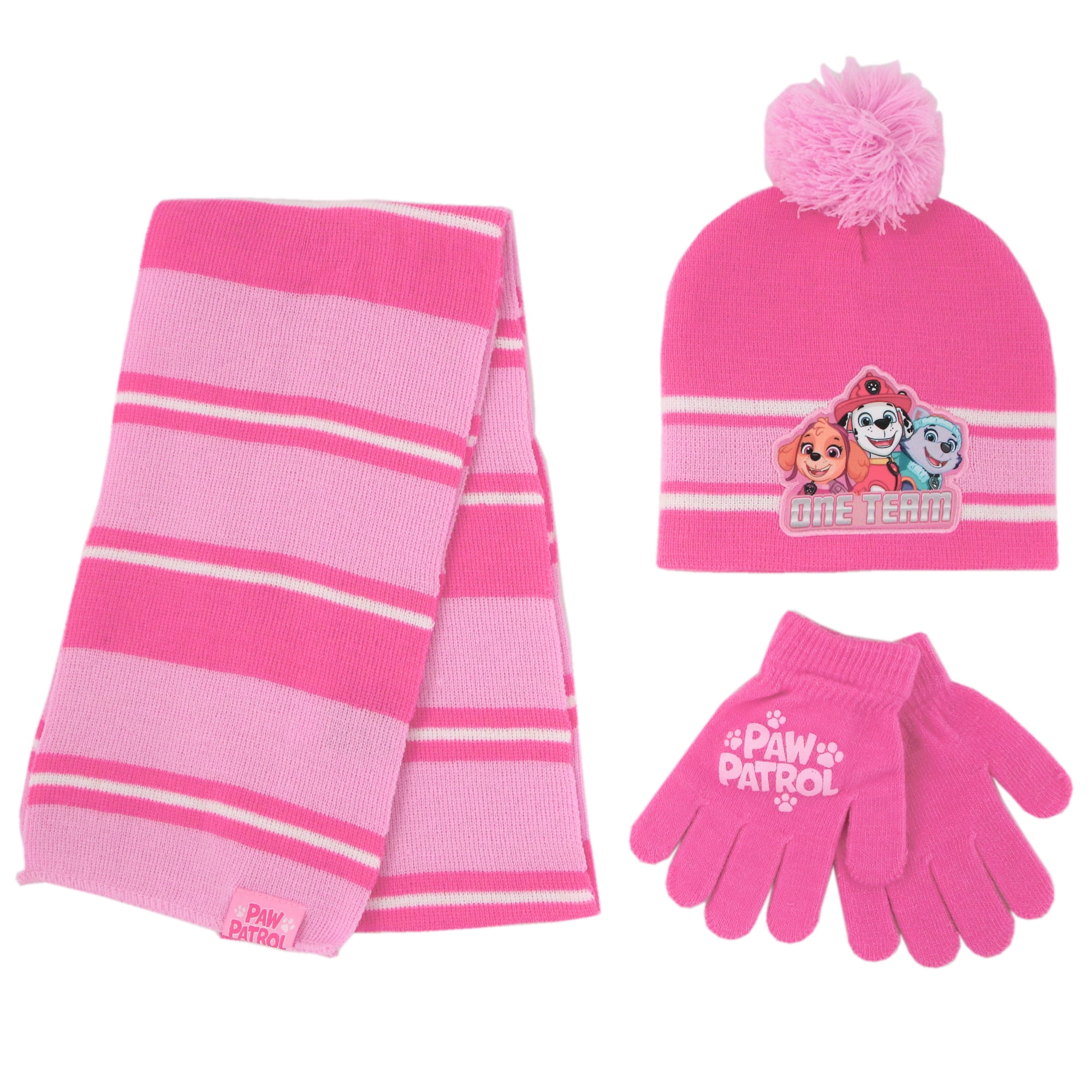 girls scarf hat and gloves