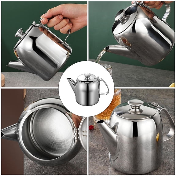 Soimiss Stainless Steel Tea Pot Silver 1pc