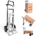 thumbnail image 7 of Olympia Tools 3-in-1 Aluminum Convertible Hand Truck - Heavy Duty Industrial Appliance Dolly 4-Wheel Platform Cart - Up to 1000 LBS Loading Capacity Mobility Moving Dolly - 3 Positions, 62" Height, 7 of 7