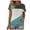 Light Blue, variant on Womens Color Block Short Sleeve Tops Casual Summer T-Shirt