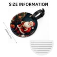 thumbnail image 5 of Santa Claus 2Pcs PU Leather Round Luggage Tags with Privacy Cover and Name ID Tag for Suitcase, Handbags, Backpacks, School Bags, 5 of 6