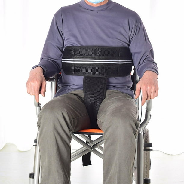 Cinturón de seguridad para silla de ruedas Macarena Antideslizante Negro