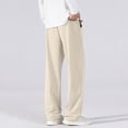thumbnail image 5 of Dwelliawo Men's Sweatpants with Drawstring Elastic Waistband, Slim Fit Straight Leg Casual Pants for Everyday Wear Khaki S, 5 of 5