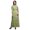 Light Green, variant on Bimba Rayon Leaves & Magnolia Floral Printed Womens Long MaxiDressGown With Side Slit-Medium