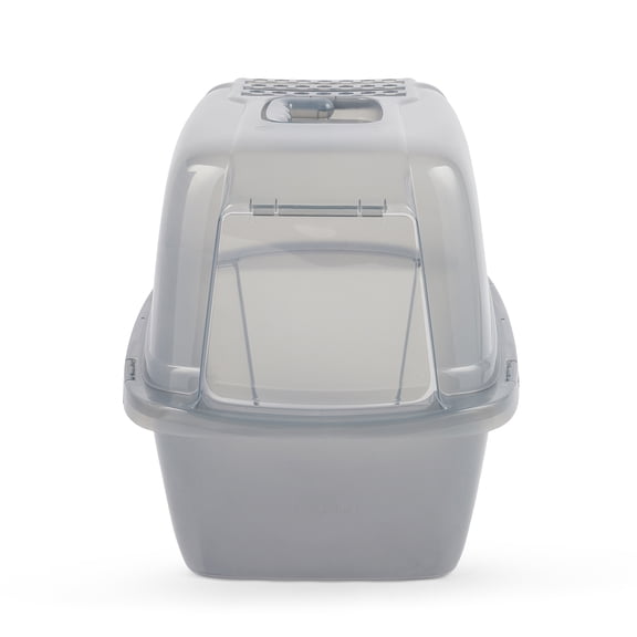 Van Ness Enclosed Extra-Giant Translucent Cat Litter Pan with Odor Door