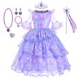thumbnail image 1 of Disfraces de Encanto para niñas, vestido de princesa para Cosplay, con Encanto de Isabella, Carnaval, Navidad, fiesta de cumpleaños, Mirabel Fivean unisex, 1 of 2