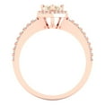 thumbnail image 4 of Clara Pucci 14K Rose Gold 0.76ct Morganite Halo Ring for Women, 4 of 7