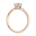 thumbnail image 2 of 1/2 Carat 6-Prong Set Diamond Solitaire Engagement Ring in 14K Rose Gold (Ring Size 10.5), 2 of 5