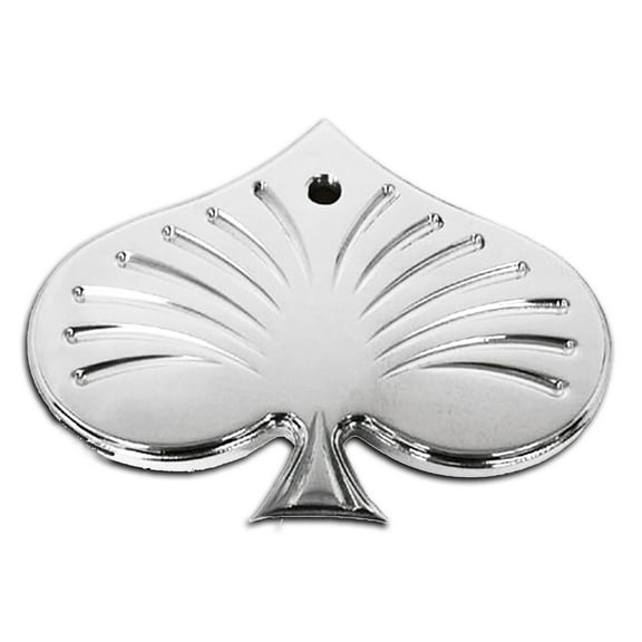 For Chevy Ford Polished Aluminum Rear View Mirror - Poker Spade