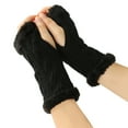 thumbnail image 1 of BELLZELY Women Gloves for Cold Weather Clearance Women Winter Wrist Arm Warmer Solid Knitted Short Fingerless Gloves Mitten, 1 of 5