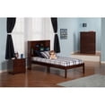 thumbnail image 2 of AFI Newport Twin Solid Wood Platform Bookcase Bed in Walnut, 2 of 6