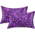 thumbnail image 2 of GZHJMY Satin Pillowcase for Hair and Skin, Purple Leopard Cooling Pillow Case with Envelope Closure Soft Breathable Silk Satin Pillow Cover for Sleeping Standard Size 26x20 in Home Decor, 2 of 7