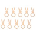 thumbnail image 2 of Miangastore Wooden Bunny Napkin Rings for Decor Beige Reusable Rabbit Shaped Napkin Holders 10Pcs, 2 of 8