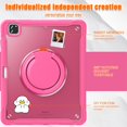 thumbnail image 4 of SaniMore Case for SaniMore Case for iPad Pro 12.9" 2018/2020/2021/2022, with Shoulder Strap Pencil Slot Hybird PC TPU Back Cover 360° Ratating Handle Bracket Shockproof Anti-fall Rugged Shell,Rose, 4 of 16
