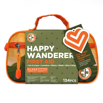 Be Smart Get Prepared Outdoor First Aid - Happy Wanderer, 134 Pcs