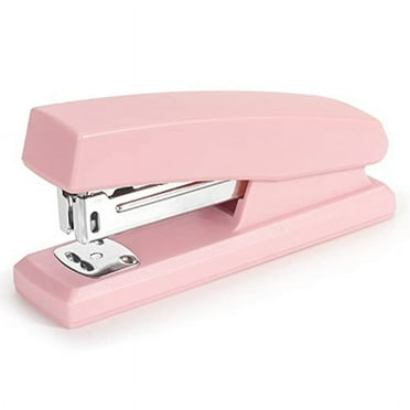 Stapler, Office Stapler for Desk Portable Staplers Supplies (Pink)