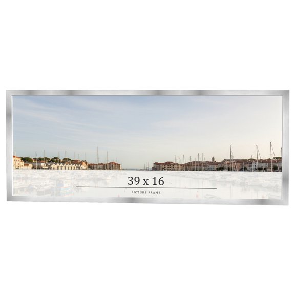 39x16 Frame Silver Real Wood Picture Frame Width 0.75 inches | Interior Frame Depth 0.5 inches |