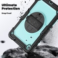 thumbnail image 3 of For Samsung Galaxy Tab A11+/A11 Plus Case 11 inch, 360 Rotating Shockproof Cover with Stand, Screen Protector, Shoulder Strap (2025, SM-X230/X235/X236), Sky Blue PC, 3 of 7