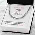 thumbnail image 3 of Bridesman Gift On Wedding Day, Bridal Party Gifts For Men, Wedding Day Thank You Gift, Jewelry Gift For Bridesman, Cuban Link Chain, Stainless Steel or Yellow Gold, Message Card & Gift Box, 3 of 5