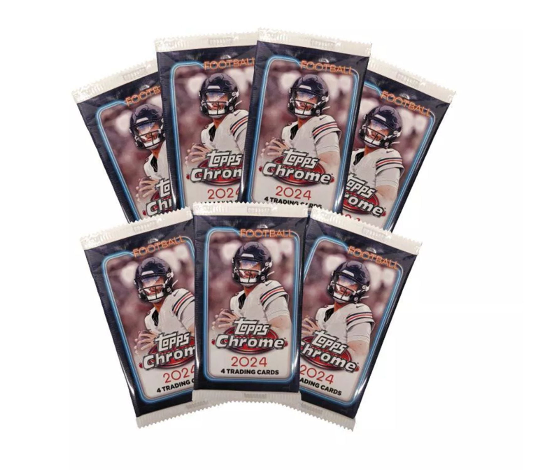 2024 Topps Chrome Football Blaster Box - 28 Cards Total