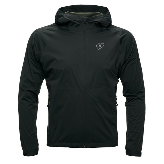 Outdoor Pursuit Men’s Packable Rain Jacket, Lightweight Waterproof Rain Gear (Black, X-Large)