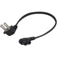 thumbnail image 3 of Toptekits 90-Degree Angle Polarized NEMA 1-15P to 90-Degree Angle IEC320 C7 18AWG AC Power Cord Power Supply Cable Wire, Compatible to PC, Monitor, Printer, Projector, Game Console, HDTV (1ft/0.3m), 3 of 9