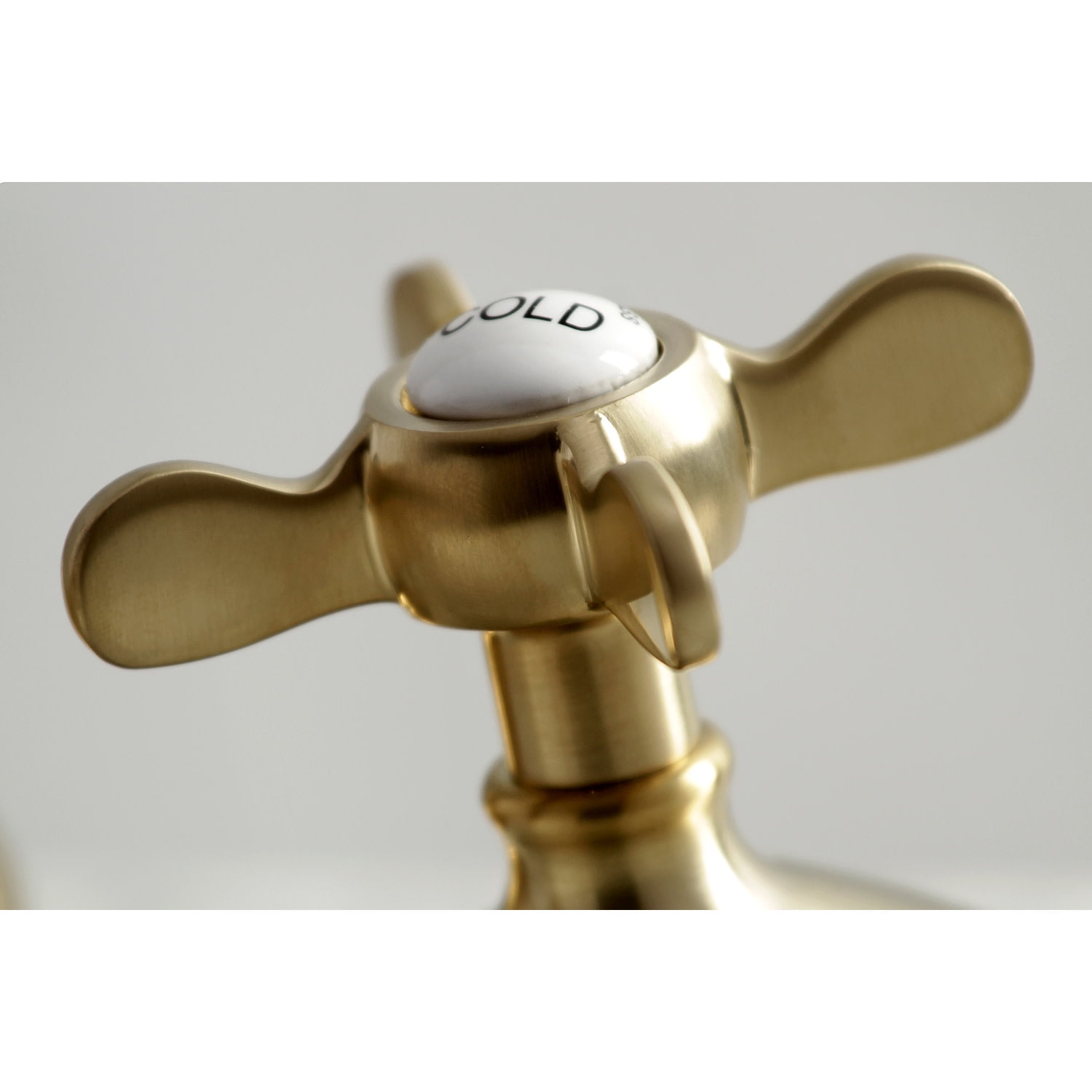 Kingston Brass KS1167BEX 8 in. Widespread Bathroom Faucet, Brushed Brass