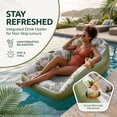 thumbnail image 5 of 2026 NEW 3-in-1 Inflatable Pool Lounge Chair, Inflatable 3-in-1 Lounge Chair Pool Float, Foldable Lazy Lounger with Cup Holder, Outdoor Games for Parties Summer Vacation, 5 of 11