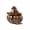 Brown Pumpkin House, variant on 3.94 Inch Ceramic Pumpkin Candy Jar with Lid,Fall Harvest Decorative Storage Canister,Multipurpose Tea Spice Snack Container for Halloween Thanksgiving Party Tabletop Decoration,White
