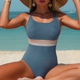 thumbnail image 4 of Bikinis for Women One Piece Summer 2026 Swimsuit Mesh High Waist Plunge Full Coverage Bathing Suits, 4 of 6