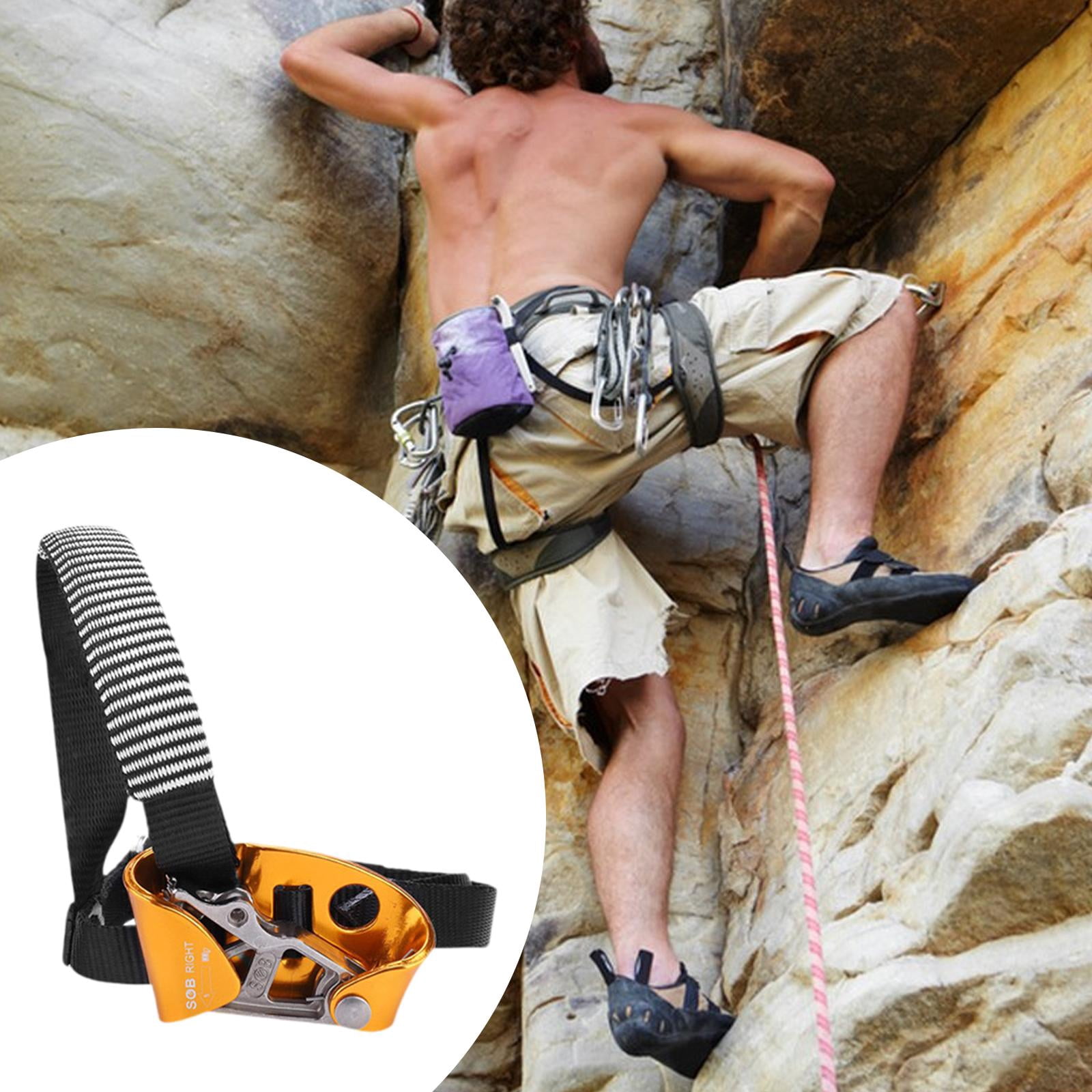 GARENDE Climbing Ascender for 8-13mm Rope for Tree Climbing Outdoor Sports Exploring Right Foot Yellow