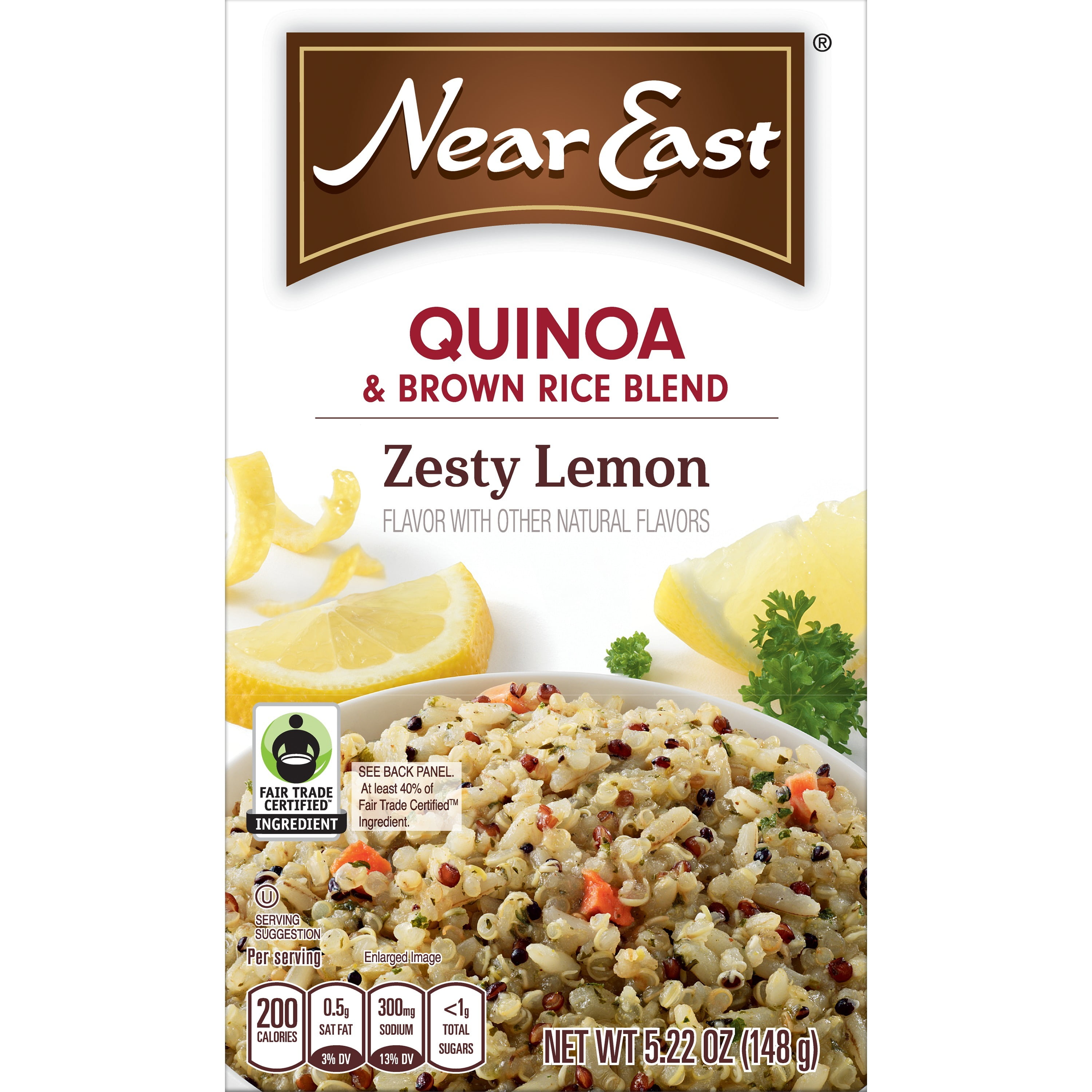 Near East Quinoa & Brown Rice Blend, Zesty Lemon, 5.22 oz Box