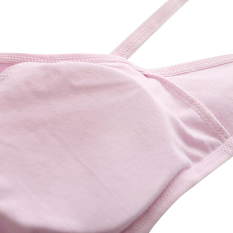 Teen Girls Underwear Soft Padded Cotton Soild Bra for Young Girls for Yoga  Bra