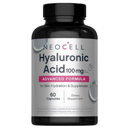 Hyaluronic Acid Supplement | 100 mg | 60 Capsules for Men and Women | by NeoCell
