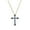 Blue Sapphire, variant on Collection Round Blue Sapphire Cross Pendant for Women with 18 Inch Gold Chain (Color Blue, Clarity Highly Included) in 10K Yellow Gold