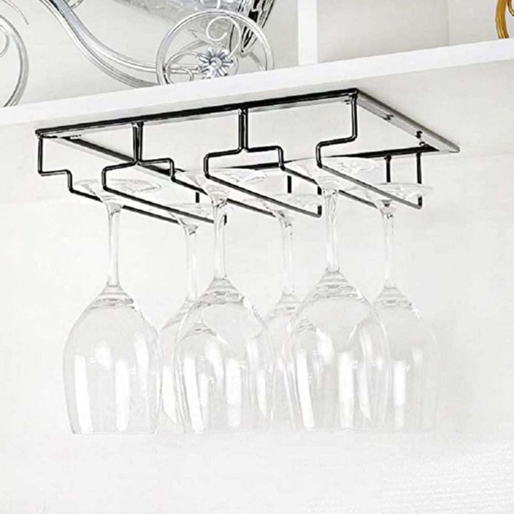 JSD Stainless Steel Wall Mounted Upside Down Wine Glass Holder/Rack Upside  Down Hanging Stand Organizer for Pubs /Bars (Single Wine Glass Holder) with  Wine Bottle Holder/Bottle Holder Stainless Steel Glass Holder Price